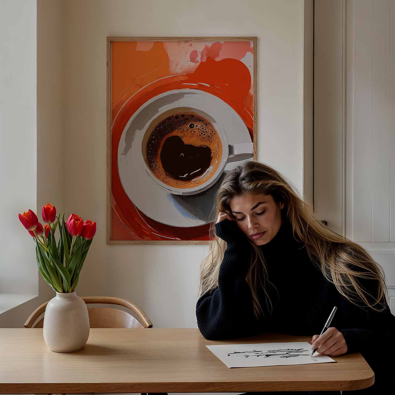 Warm Hart Cappuccino Poster