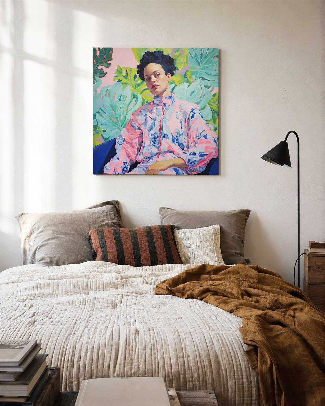 Vrouw met bladeren Kunstwerk