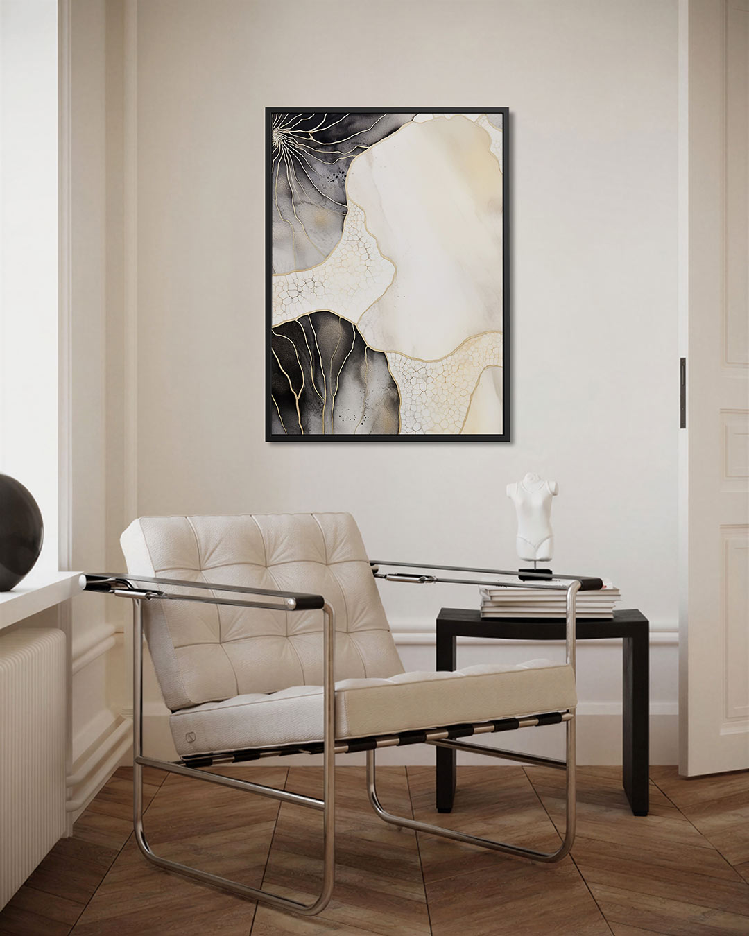 Organische lijnen compositie Kunstwerk