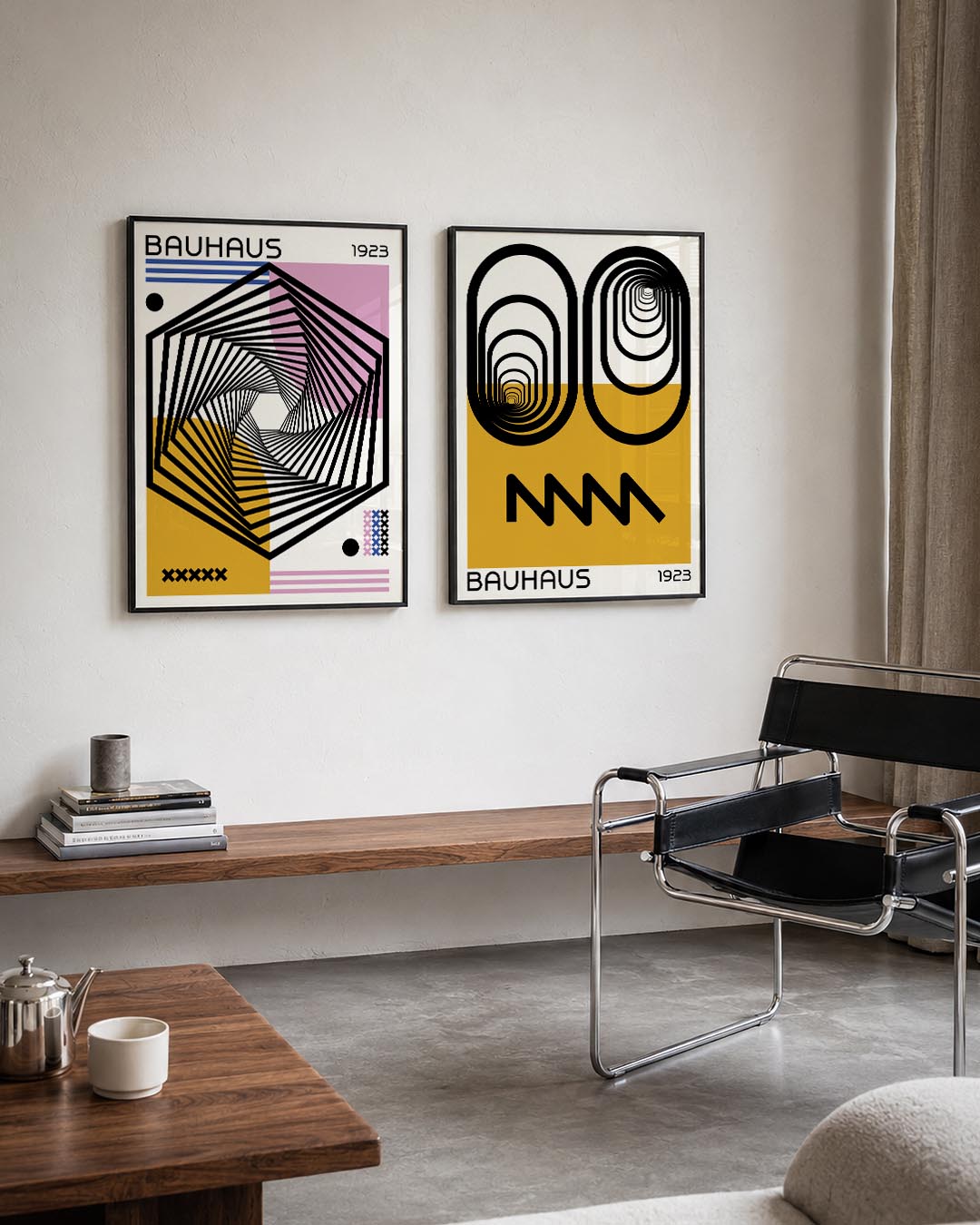 Draaiende lijnen Posterset