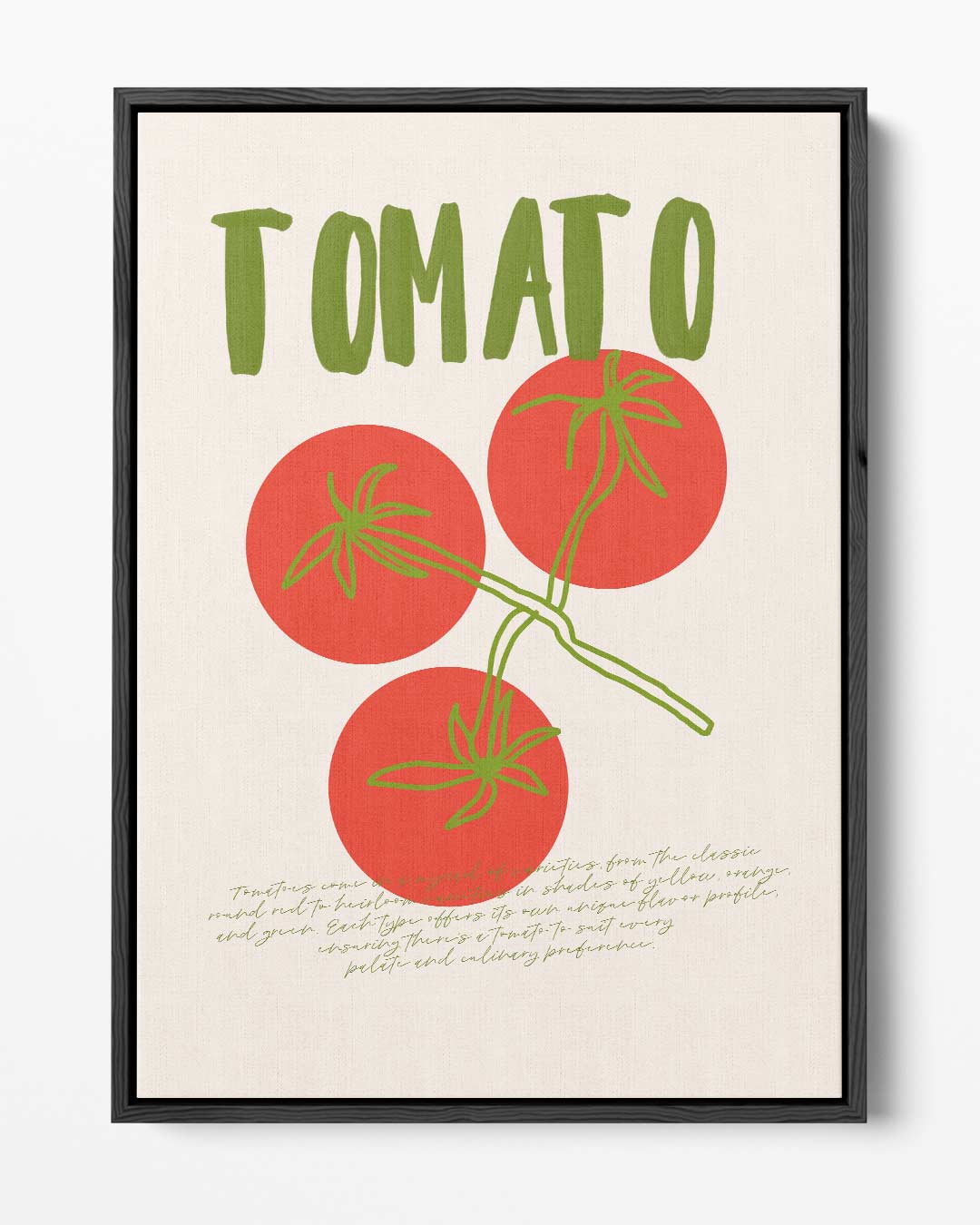 Tomaat Illustratie Kunstwerk-canvas-dibond-plexiglas-wanddecoratie-WallArtistic