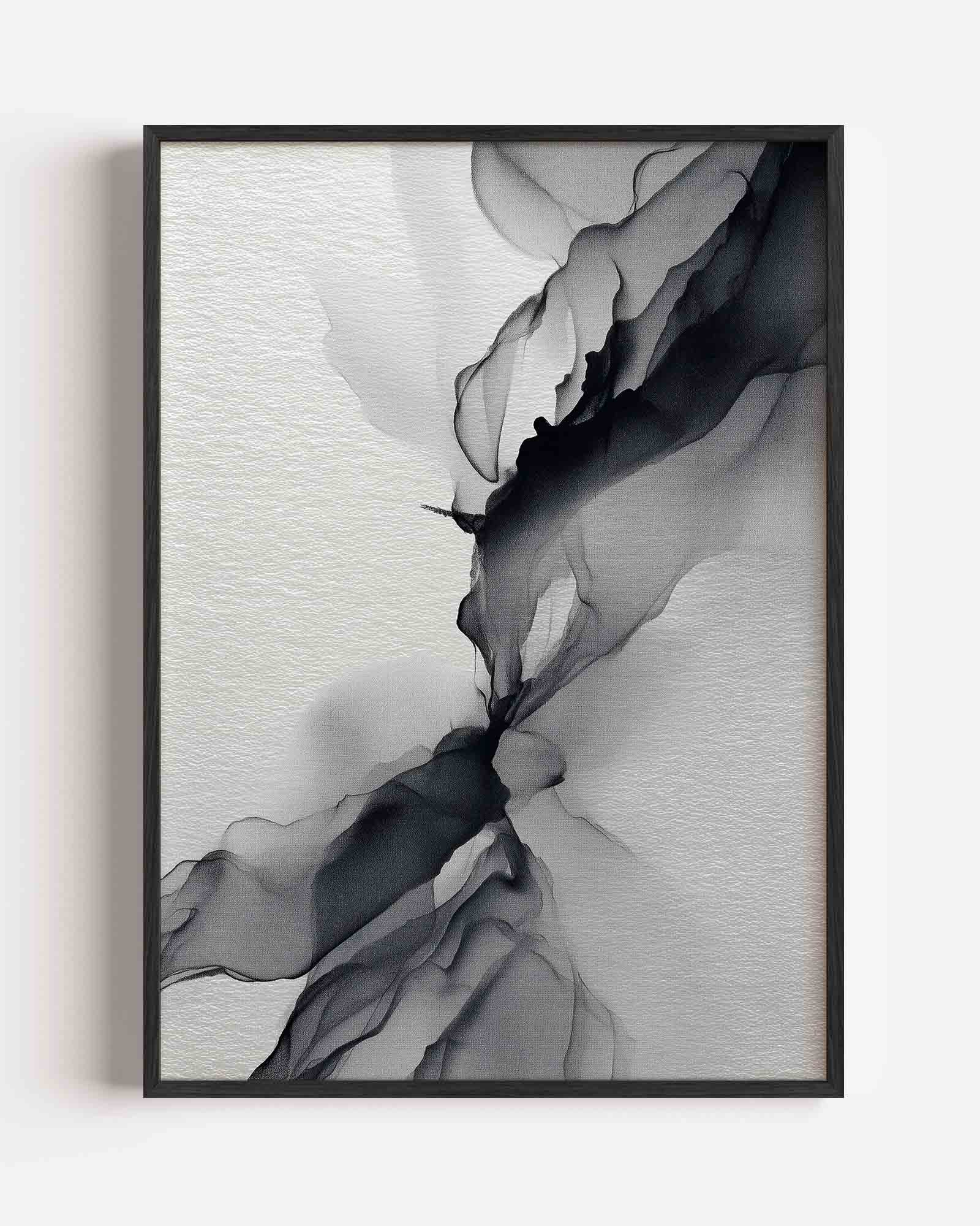 Abstracte zwarte vormen Poster