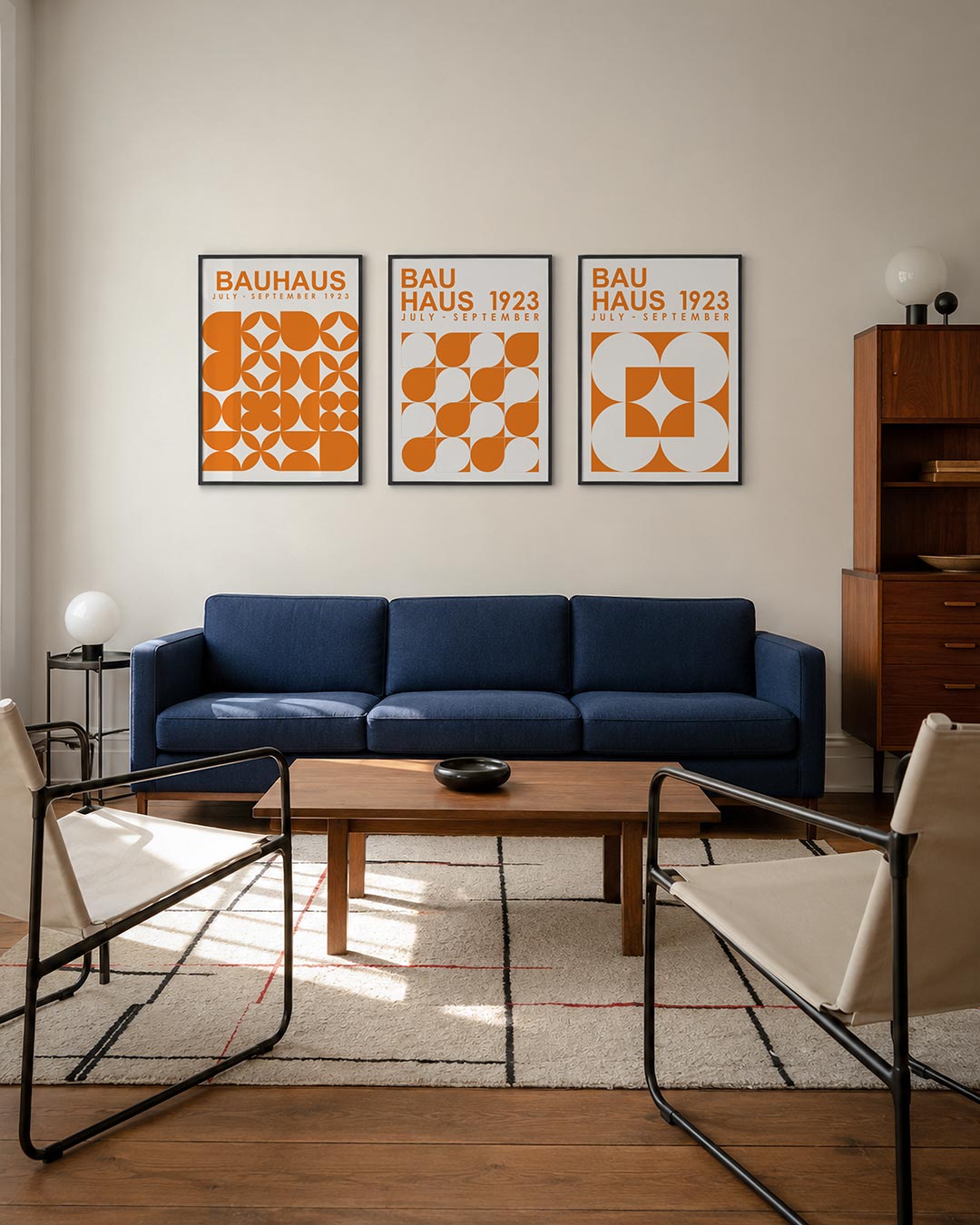 Oranje vormenspel Posterset