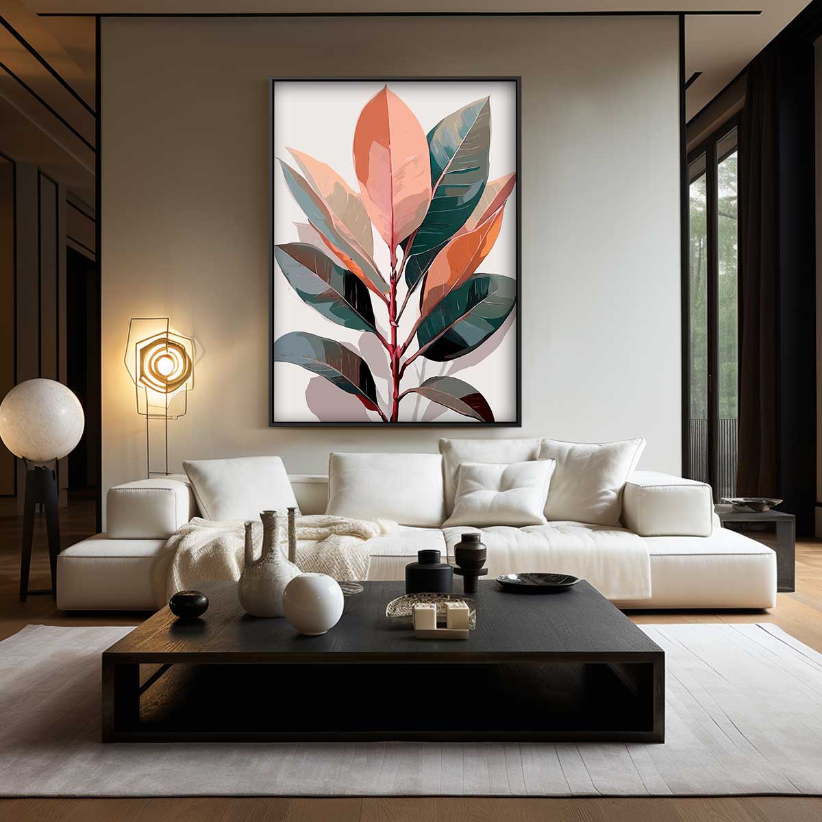 Botanische Bladeren Kunstprint Kunstwerk-canvas-dibond-plexiglas-wanddecoratie-WallArtistic