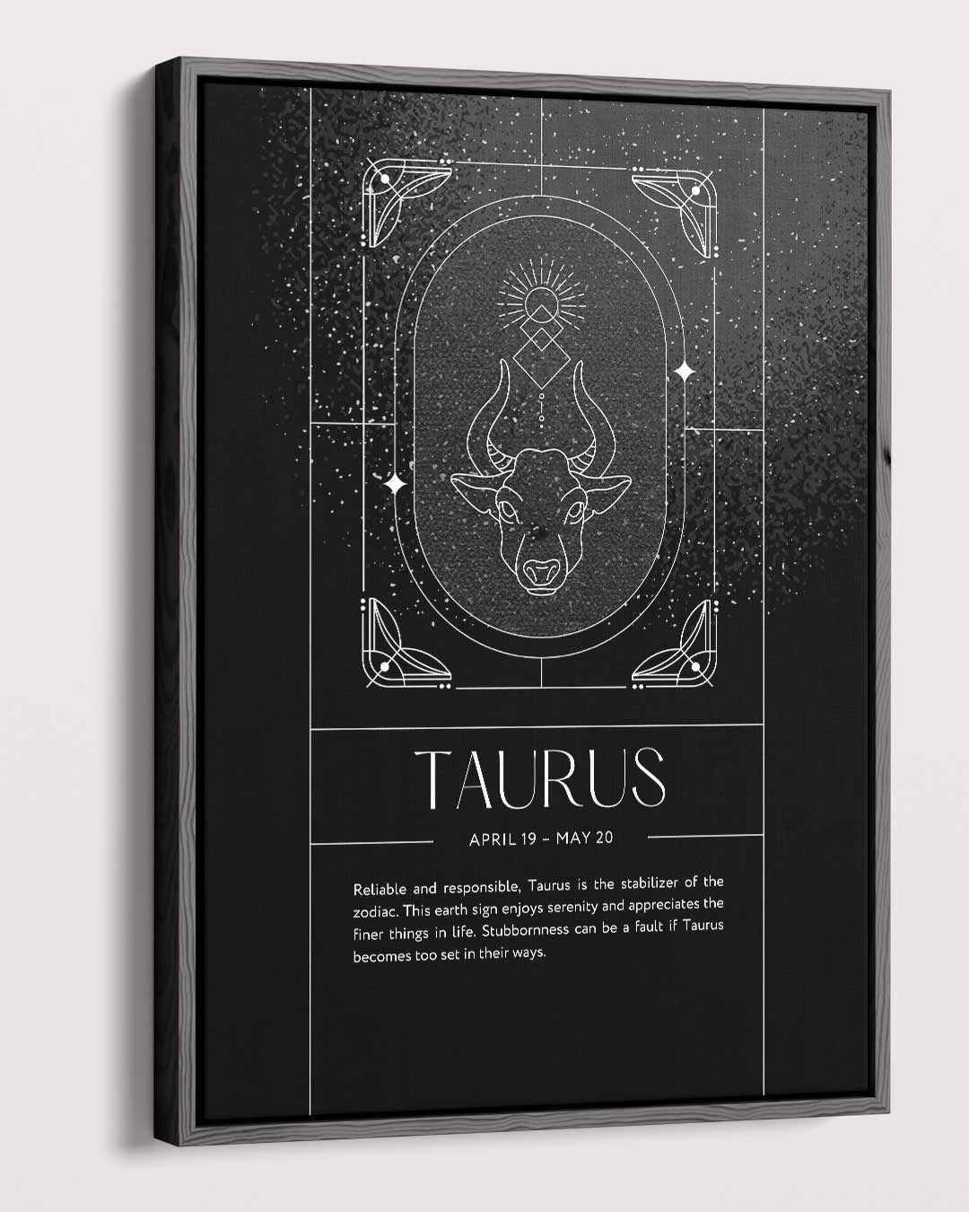Stijlvolle Taurus Sterrenbeeld Poster Kunstwerk-canvas-dibond-plexiglas-wanddecoratie-WallArtistic