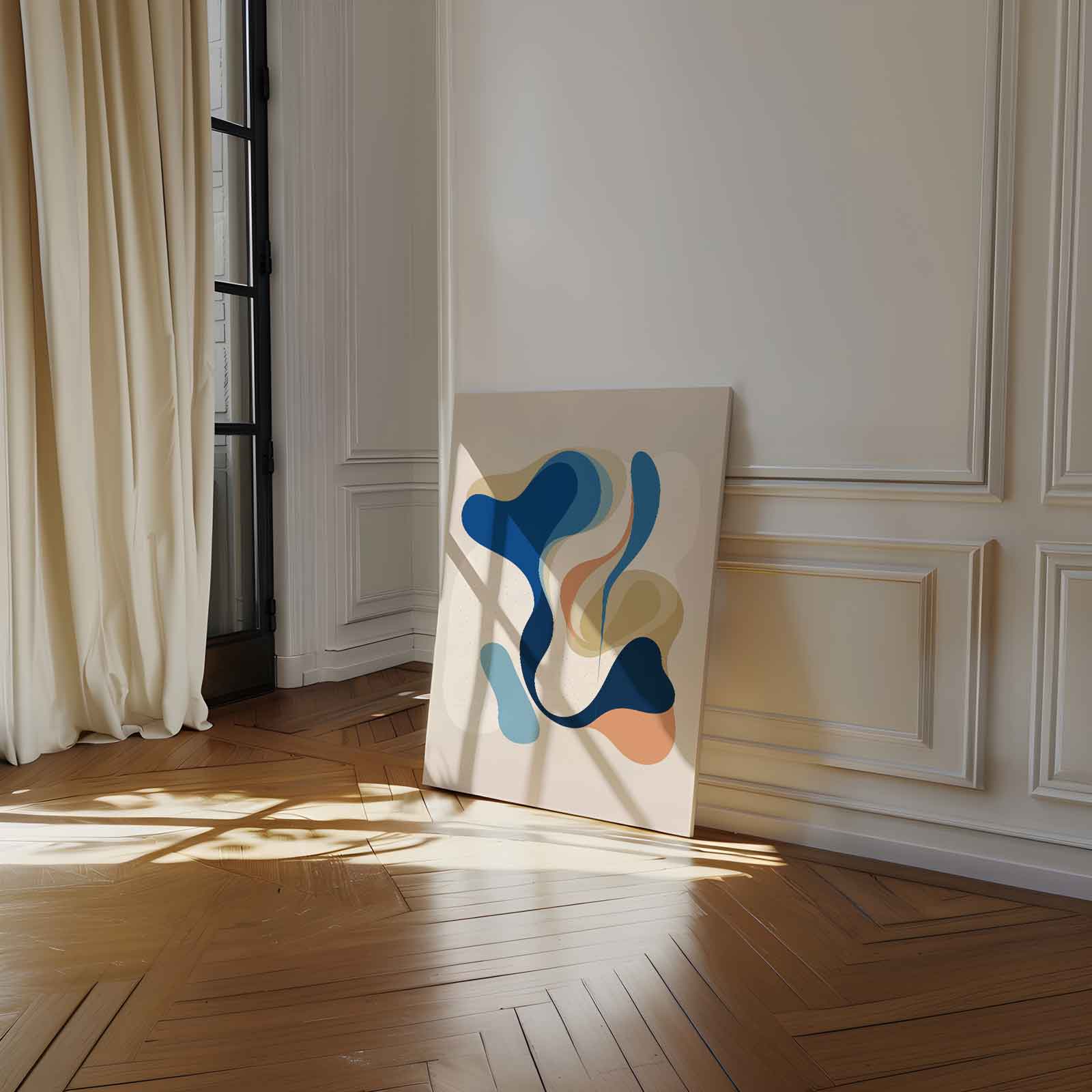 Kleurig Stromen Kunstwerk-canvas-dibond-plexiglas-wanddecoratie-WallArtistic