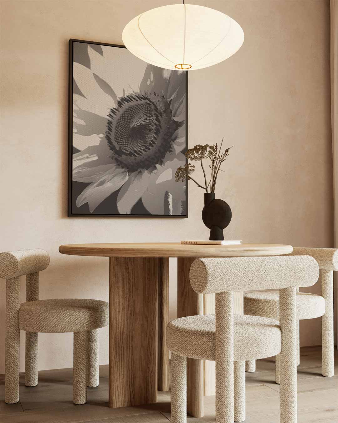 Zachte Zonnebloem Kunstwerk-canvas-dibond-plexiglas-wanddecoratie-WallArtistic