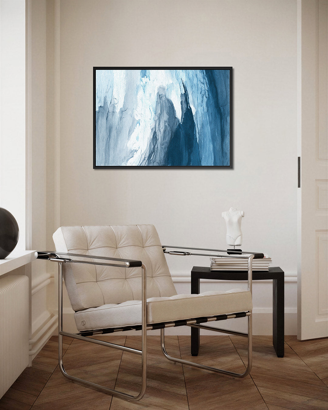 Dynamische blauwtinten Kunstwerk