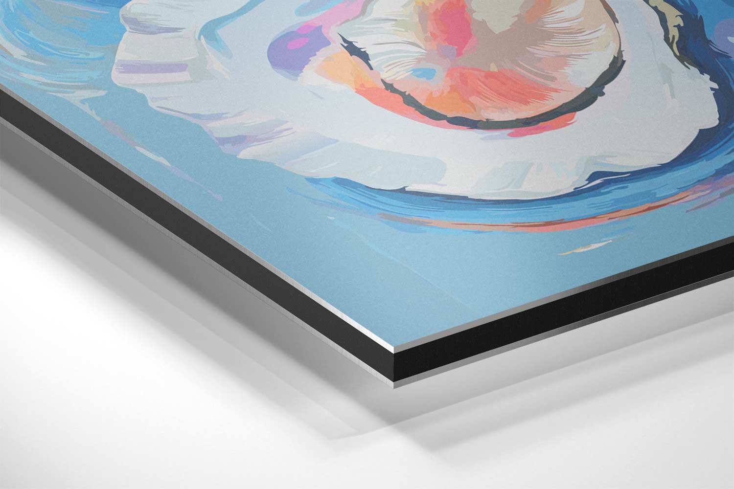 Vrolijke Oesters op Zee Kunstwerk-canvas-dibond-plexiglas-wanddecoratie-WallArtistic