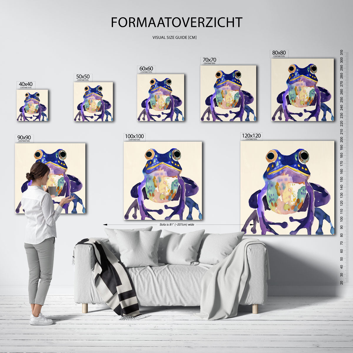 Kleurrijke kikker Poster