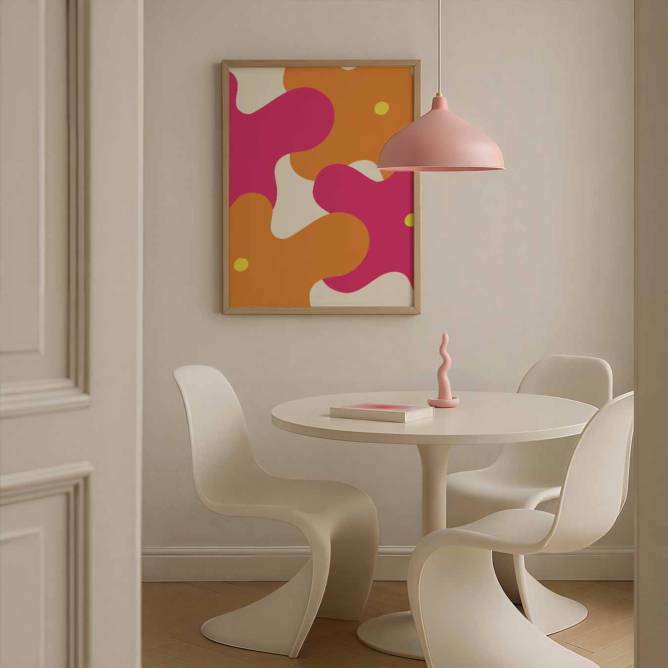 Vrolijke Bloemvlekken Poster
