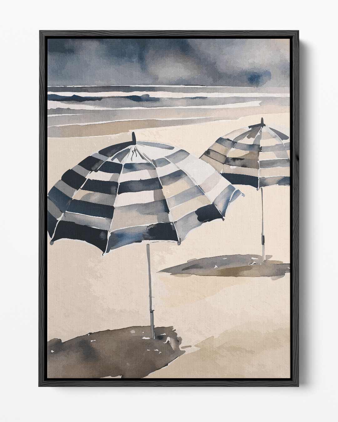 Strandparaplu Paradijs Kunstwerk-canvas-dibond-plexiglas-wanddecoratie-WallArtistic