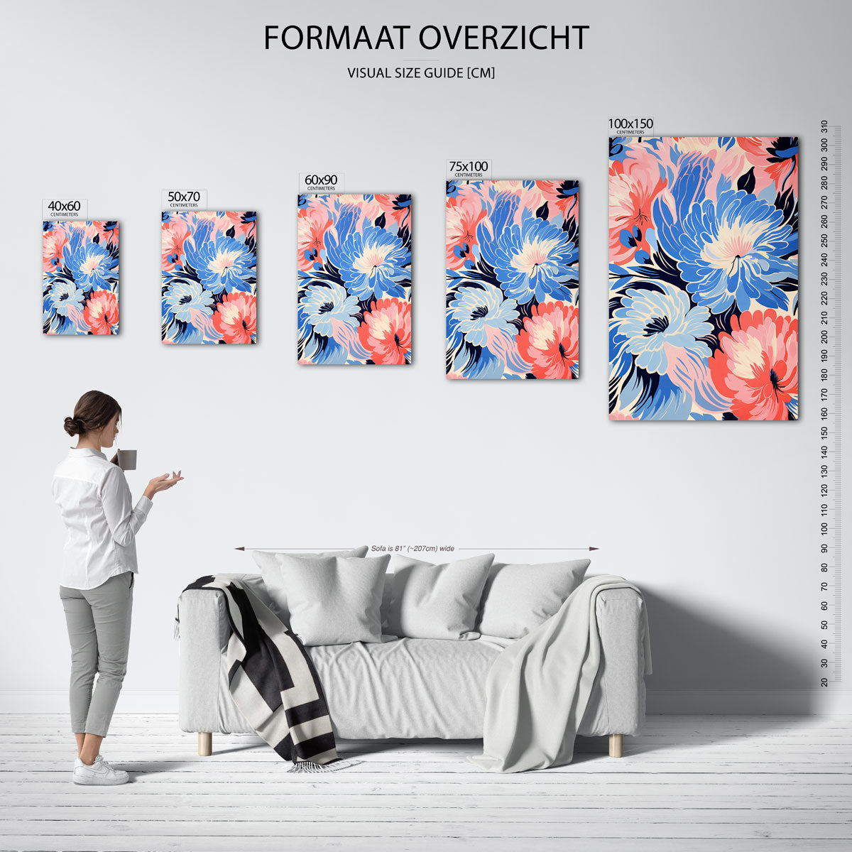 Bloemrijke kleurenpracht Kunstwerk