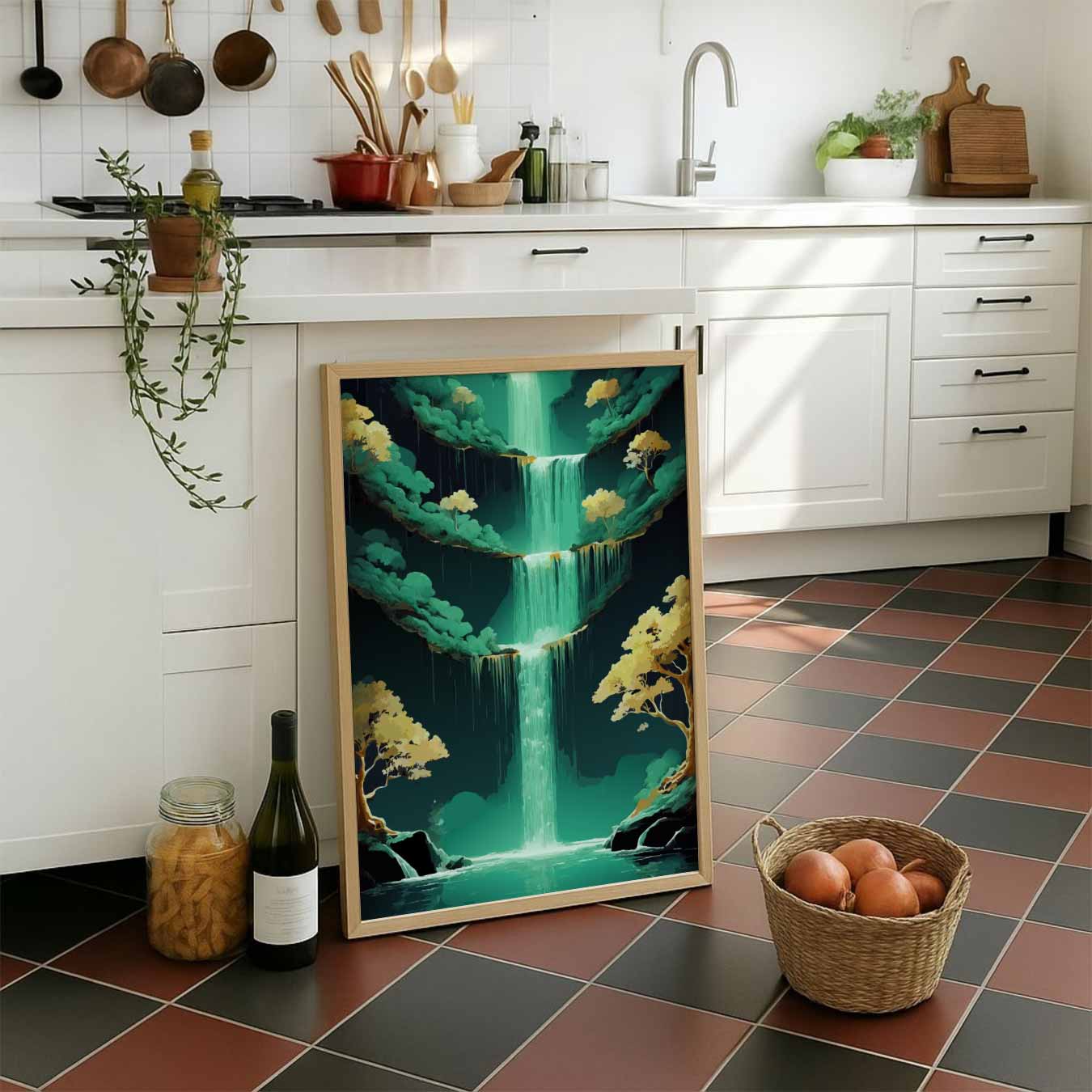Waterval Droomlandschap Poster