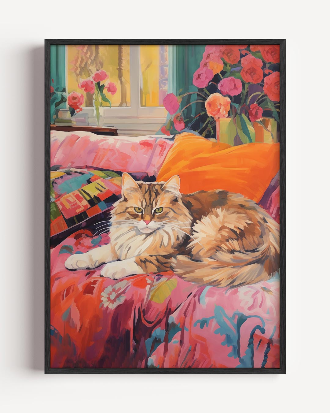 Kleurrijke Kattenluxe Poster-WallArtistic