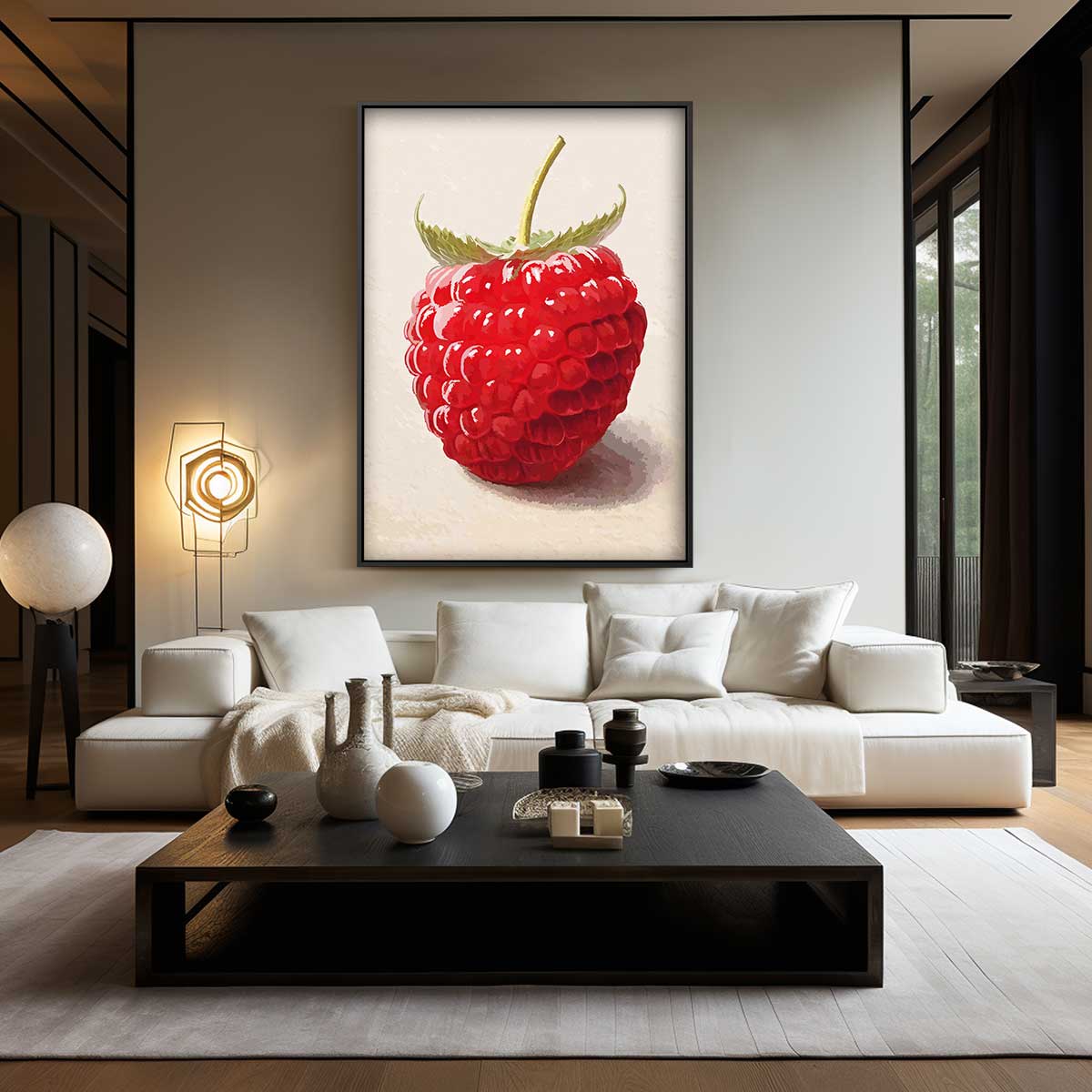 Frisse Framboos Kunstwerk-canvas-dibond-plexiglas-wanddecoratie-WallArtistic