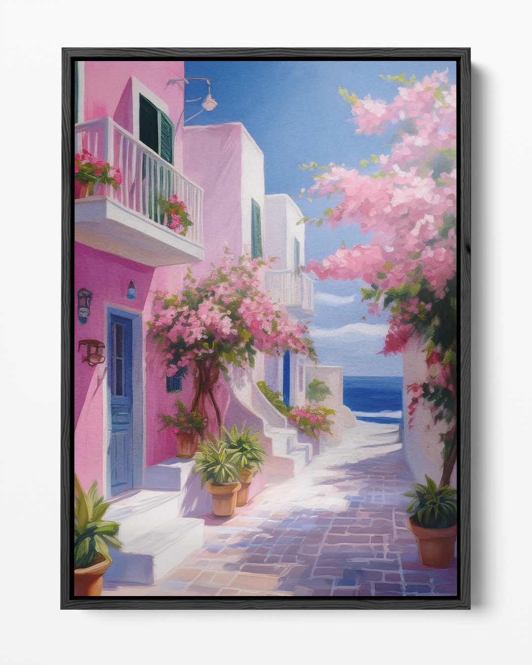 Zonovergoten Straatje Kunstwerk-canvas-dibond-plexiglas-wanddecoratie-WallArtistic