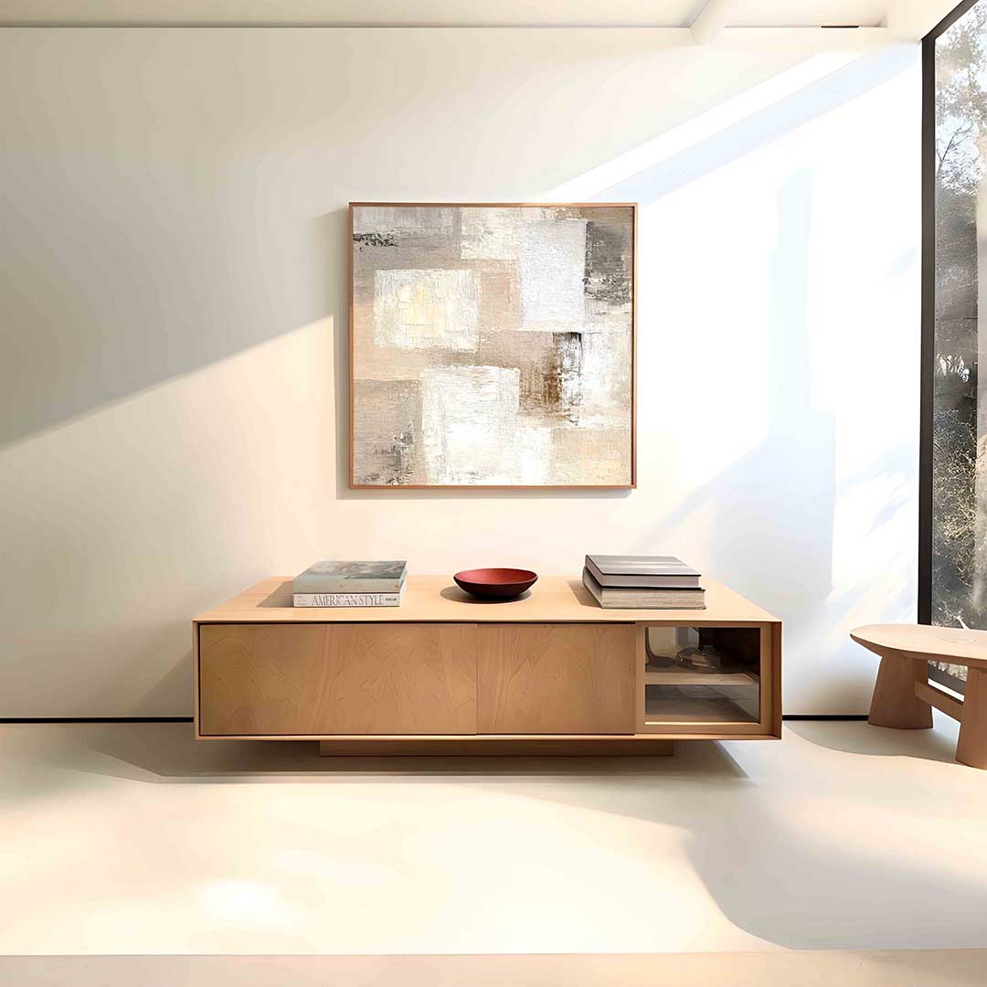 Abstracte beige vlakken Poster