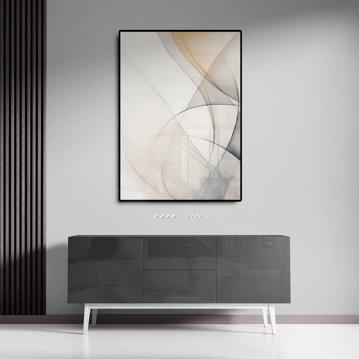Zachte Lijnen Chaos Kunstwerk-canvas-dibond-plexiglas-wanddecoratie-WallArtistic