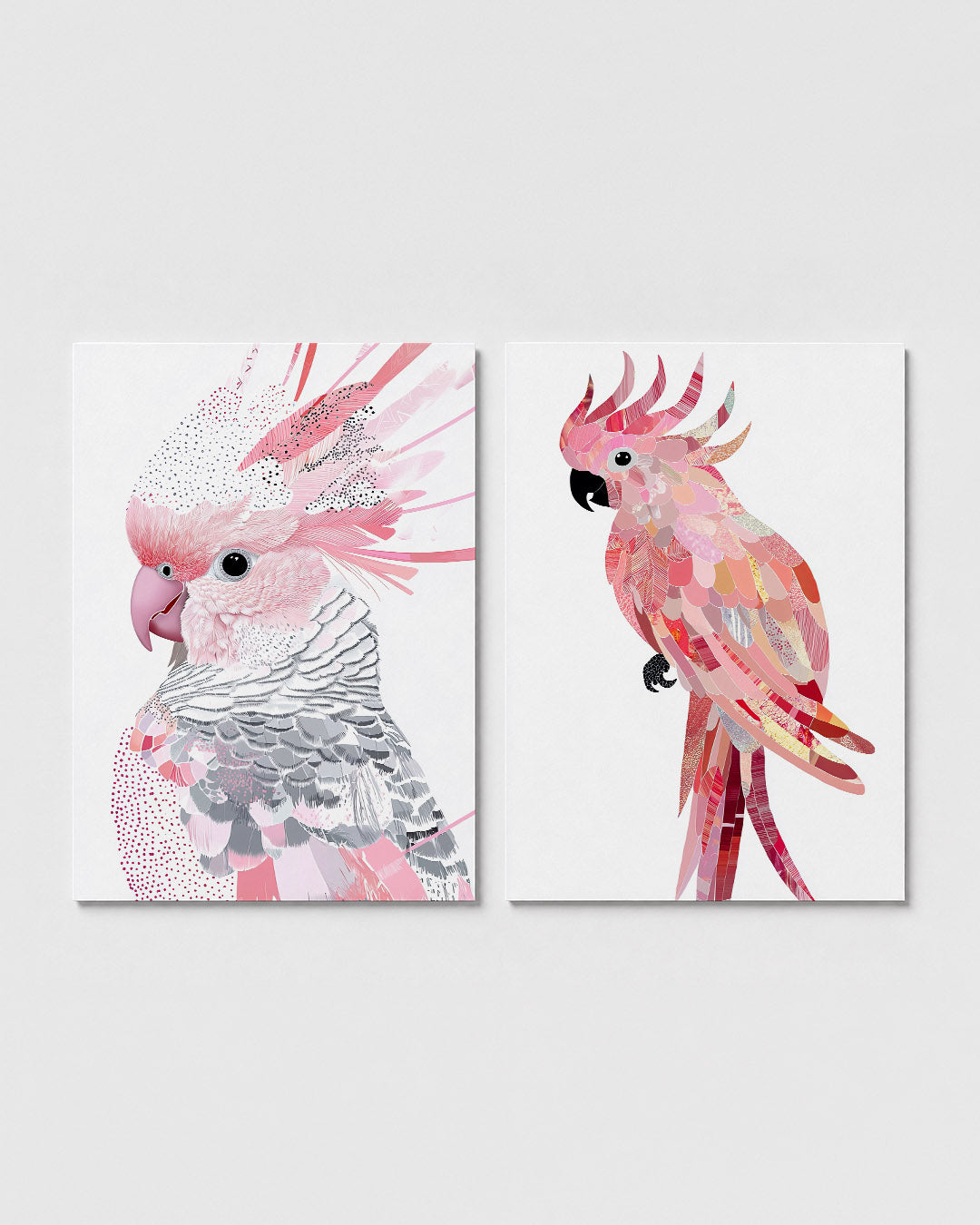 Vogel in roze Posterset