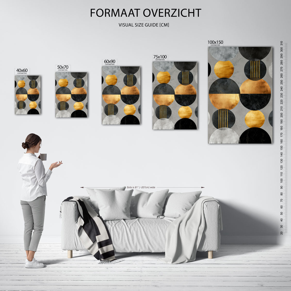 Geometrische cirkels Kunstwerk