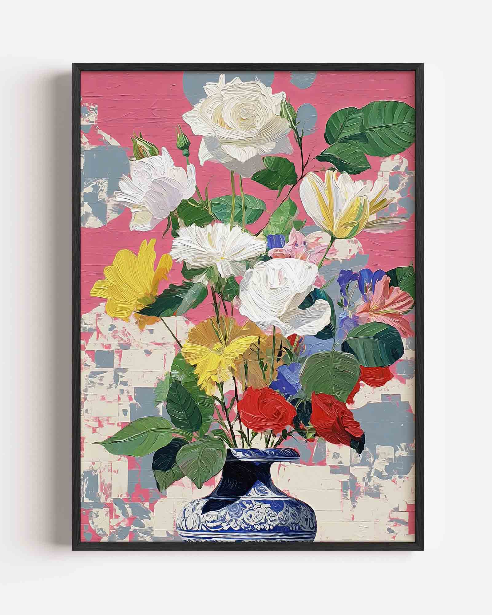 Bloemen in vaas Poster