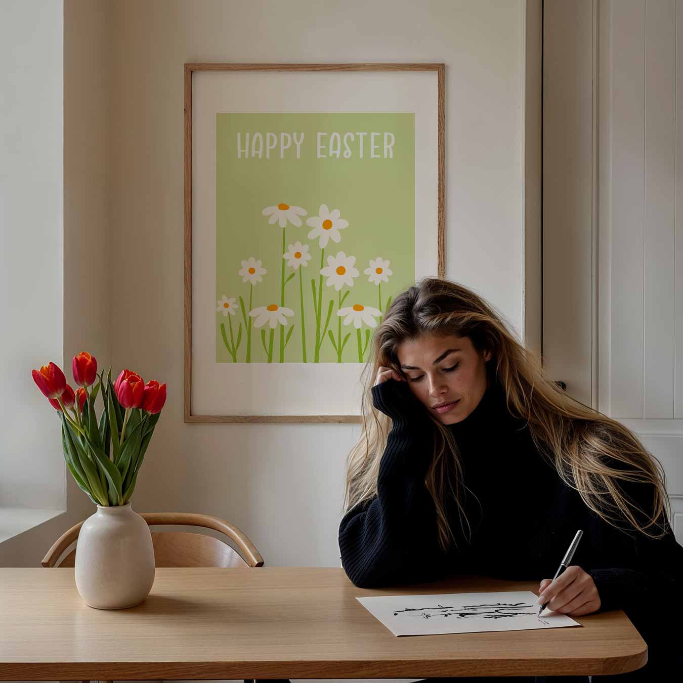 Vrolijke Paasbloemen Poster
