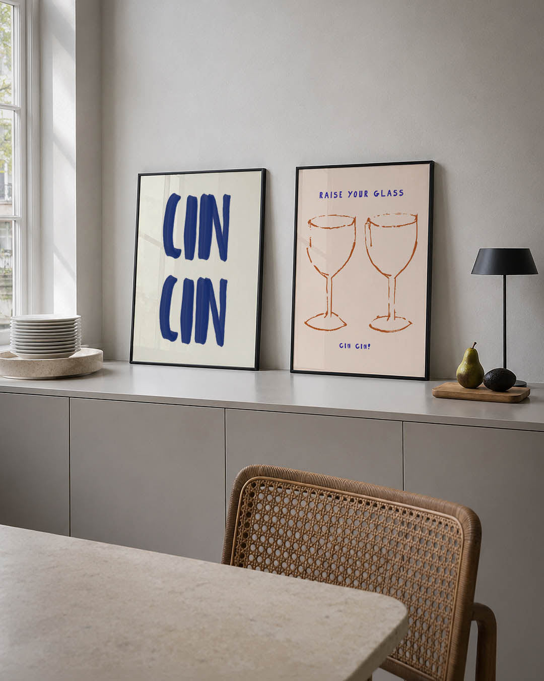 Blauwe herhaling Posterset