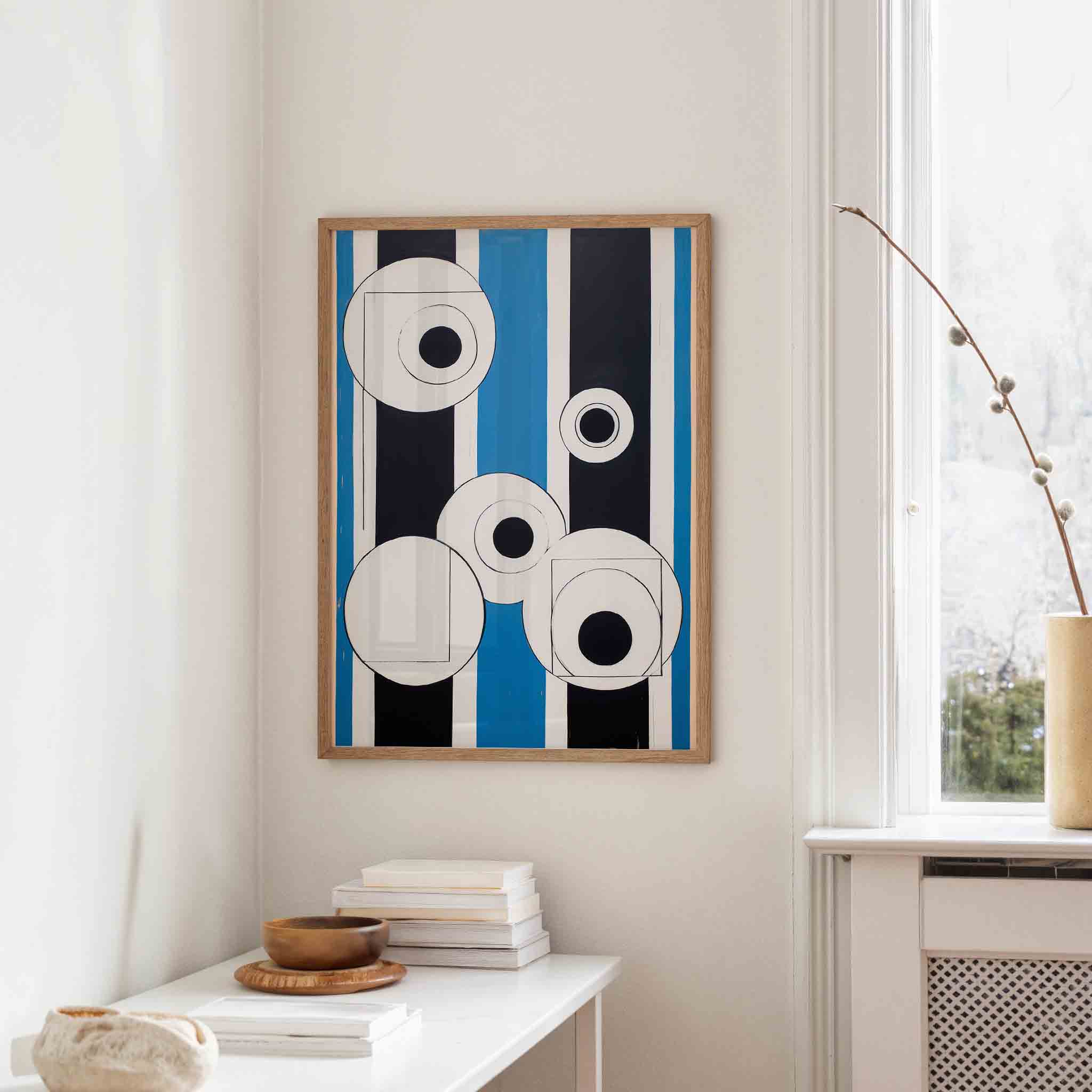 Grafische cirkels en lijnen Poster