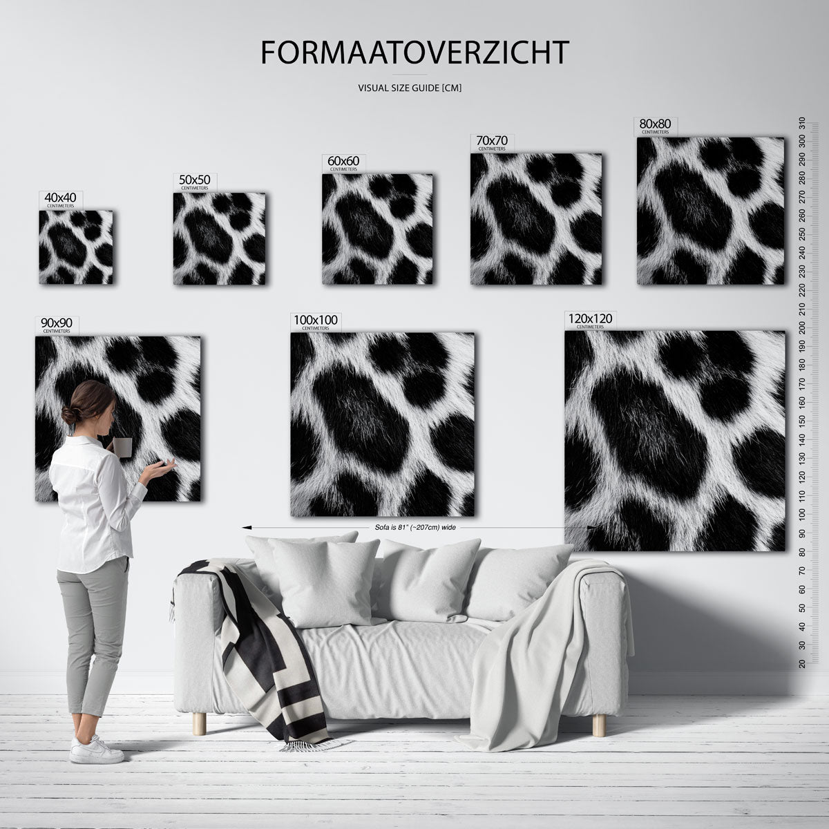 Zwart witte vacht Poster