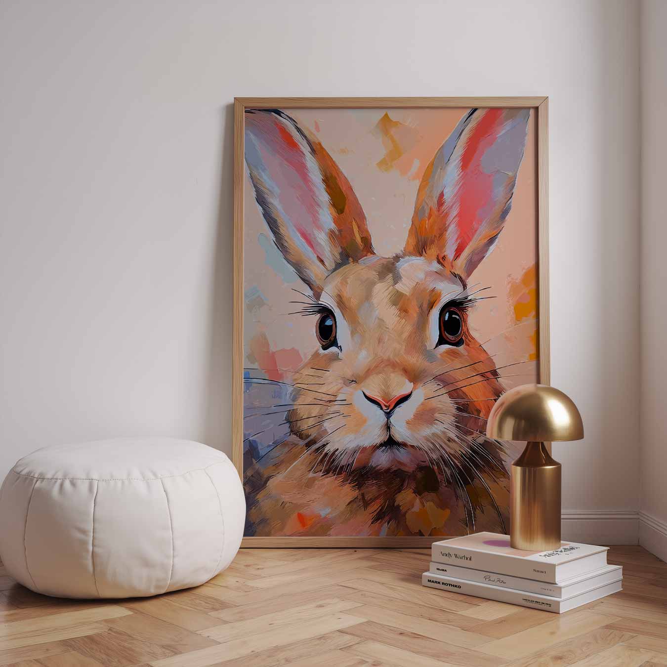 Vrolijke Konijn Portret Poster
