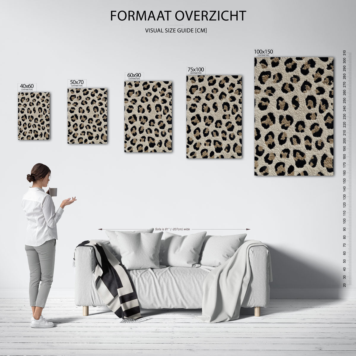 Dierenprint patroon kunstwerk Kunstwerk