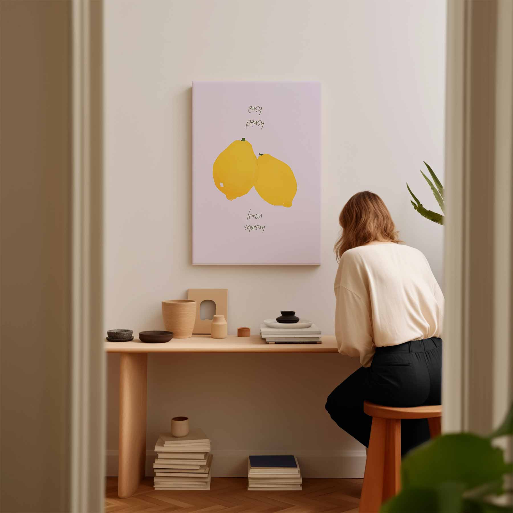 Easy Peasy Lemon Squeezy Kunstwerk-canvas-dibond-plexiglas-wanddecoratie-WallArtistic