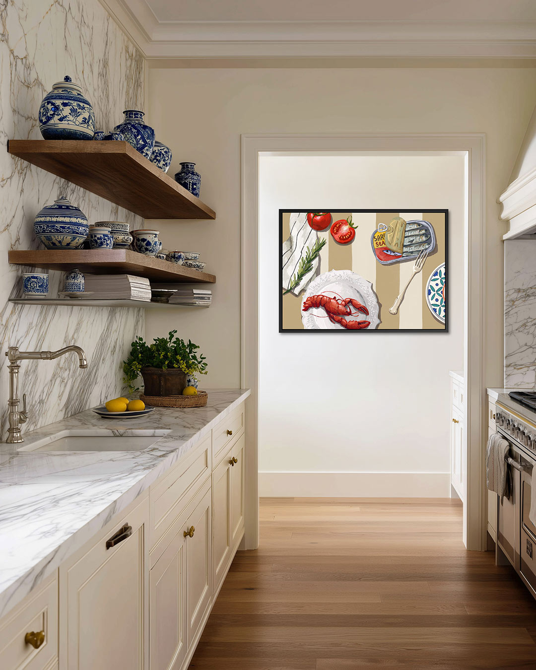 Culinaire tafereel Kunstwerk