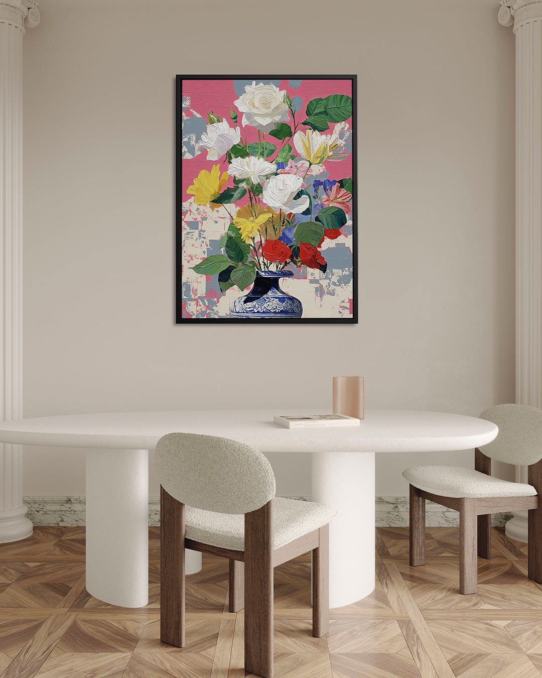 Bloemrijke compositie Kunstwerk