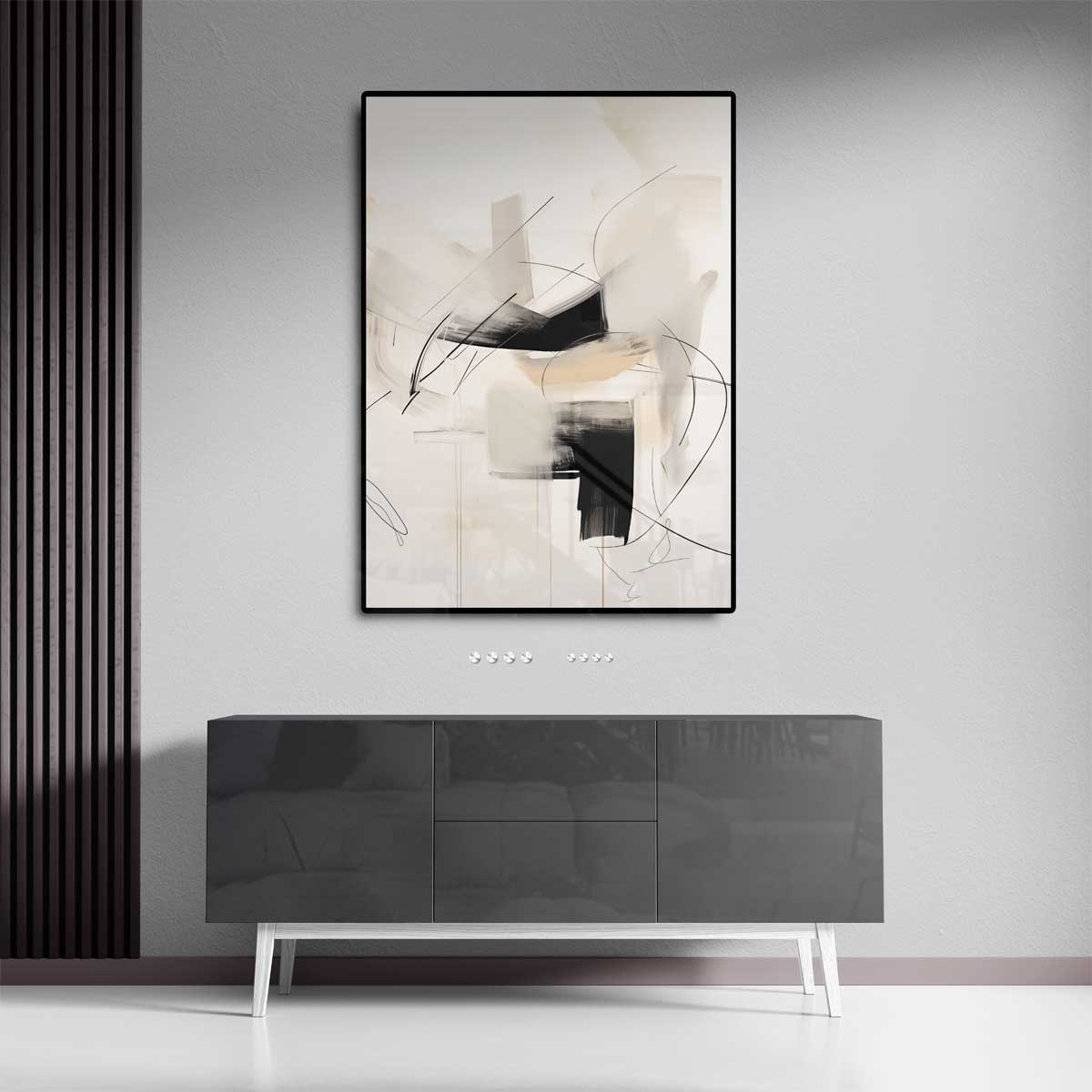 Abstracte Streken Kunstwerk-canvas-dibond-plexiglas-wanddecoratie-WallArtistic