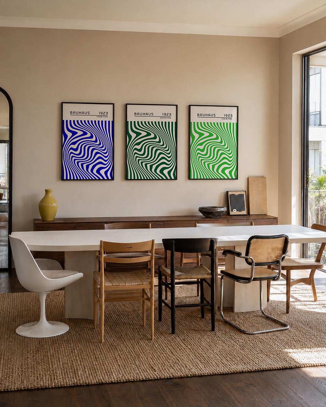 Golvend lijnenspel Posterset