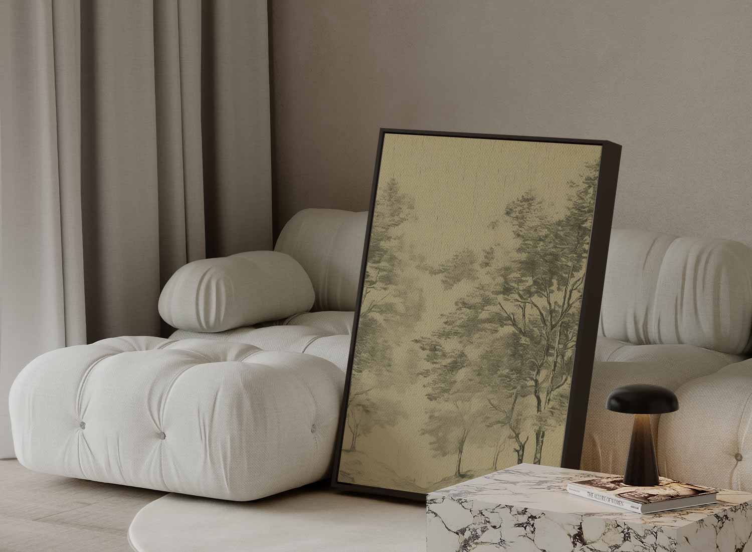 Serene Boslandschap Kunstwerk-canvas-dibond-plexiglas-wanddecoratie-WallArtistic