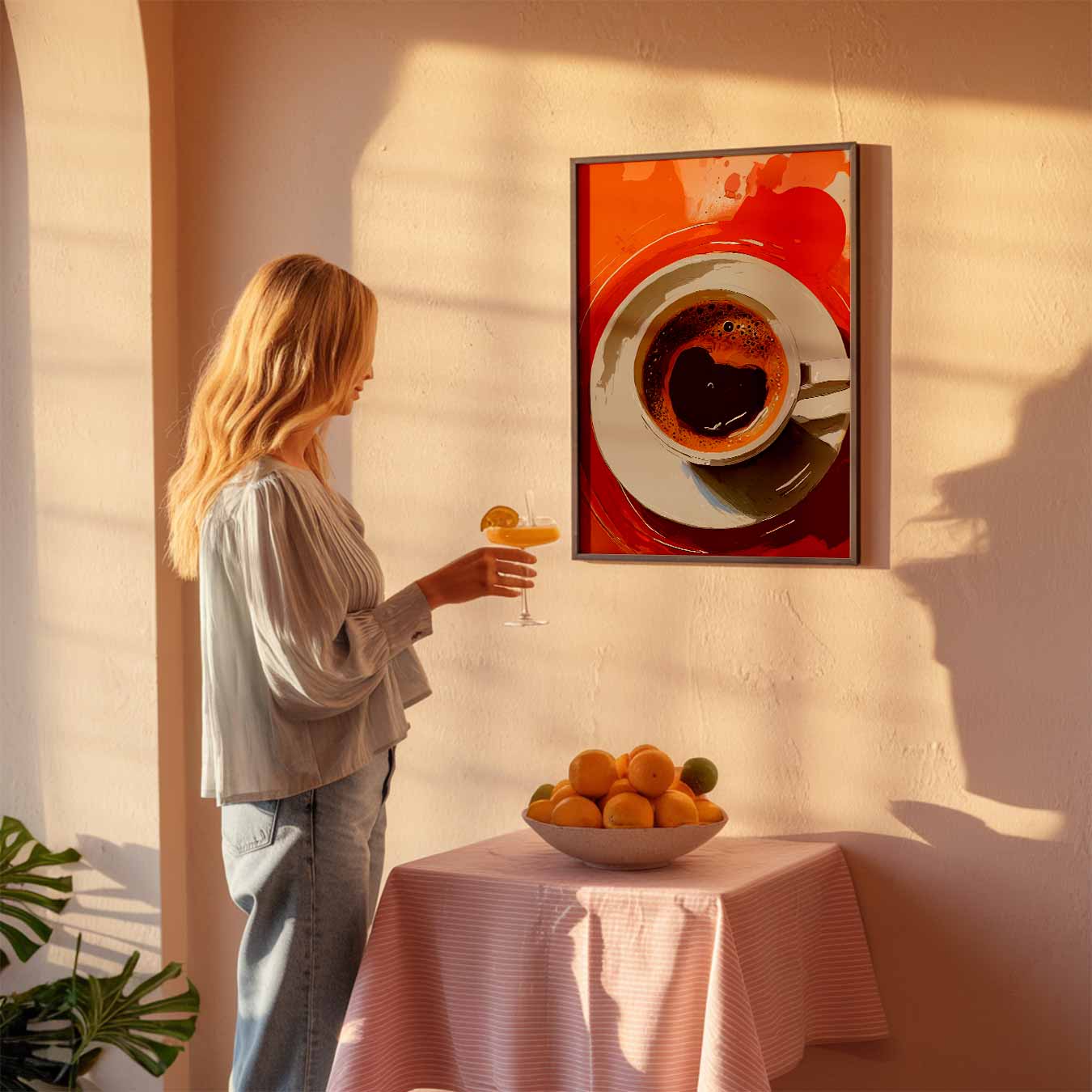Warm Hart Cappuccino Poster
