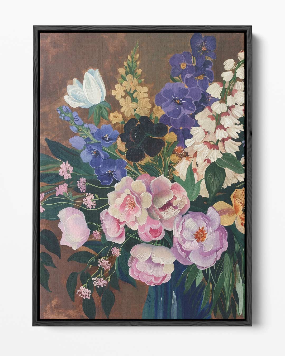 Kleurrijke Bloemenpracht Kunstwerk-canvas-dibond-plexiglas-wanddecoratie-WallArtistic