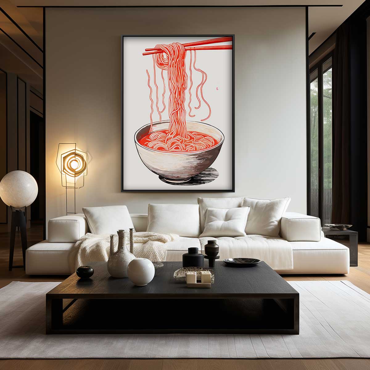 Ramen Illustratie Kunstwerk-canvas-dibond-plexiglas-wanddecoratie-WallArtistic