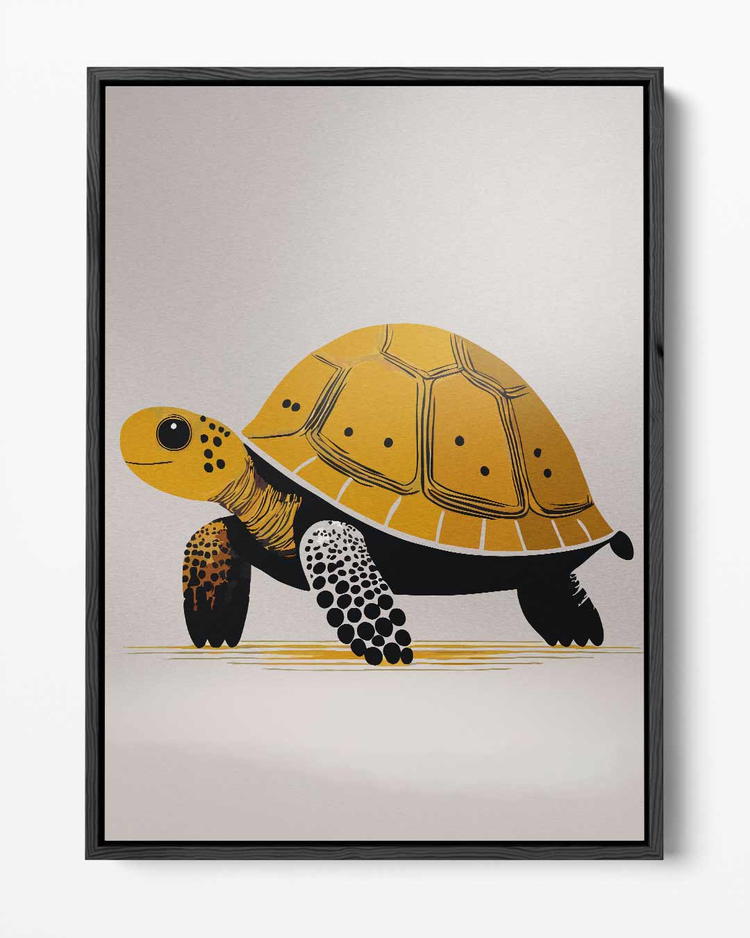 Schattige Schildpad Illustratie Kunstwerk-canvas-dibond-plexiglas-wanddecoratie-WallArtistic