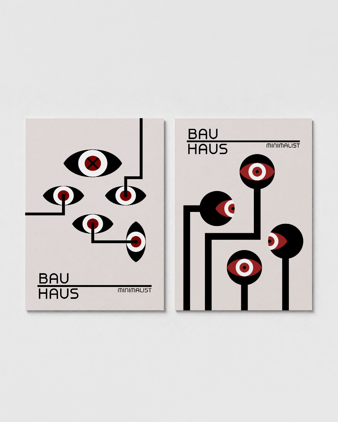 Oogvormen en lijnen Posterset