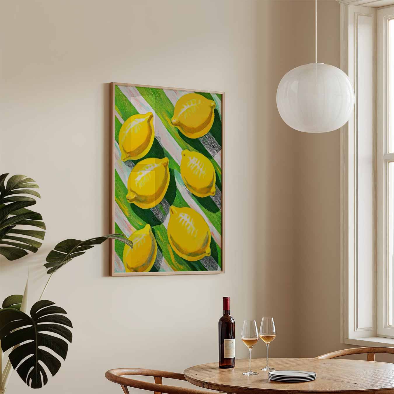 Zonnige Citroenen Kunstposter