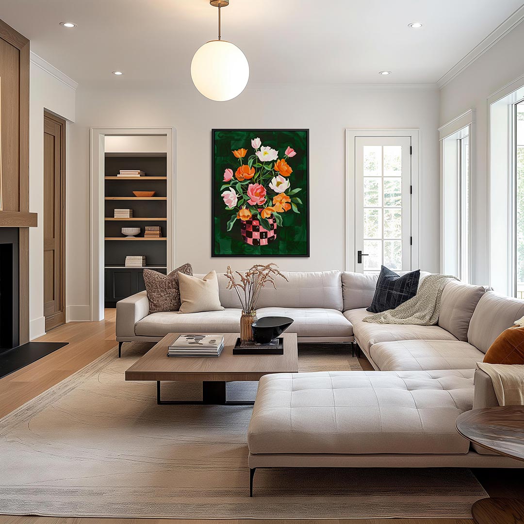 Bloemen in vaas Kunstwerk