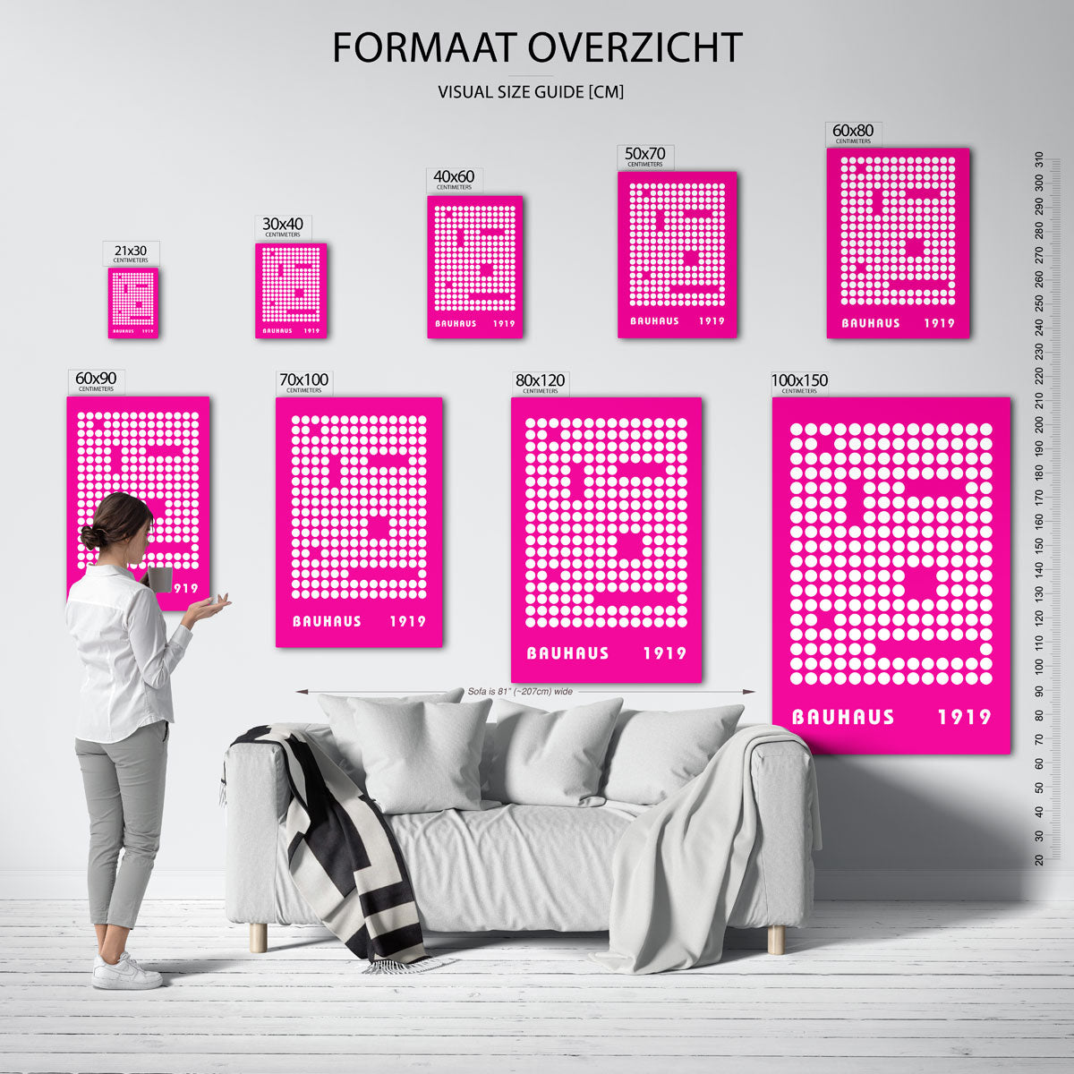 Cirkelpatroon en tekst Poster