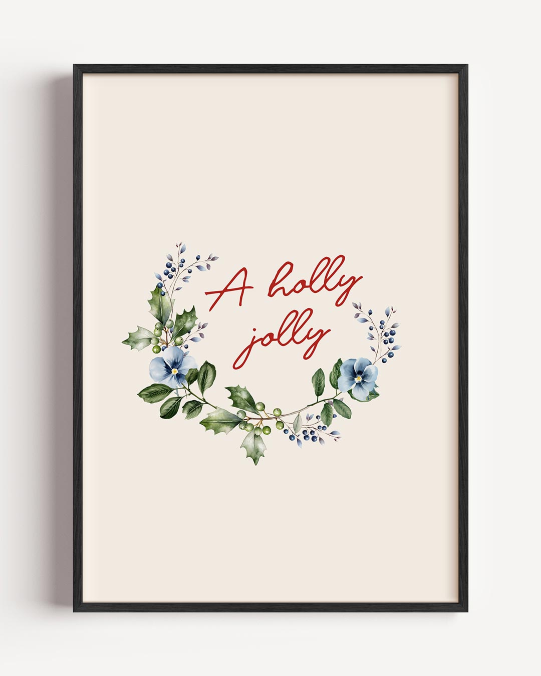 Vrolijke Kerstkrans Poster-WallArtistic