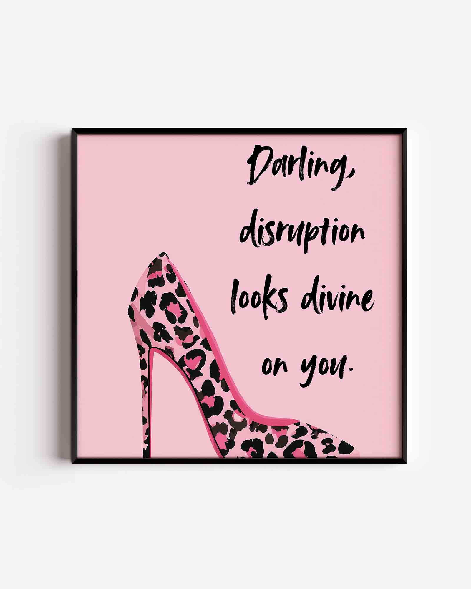 Roze luipaard pump Poster