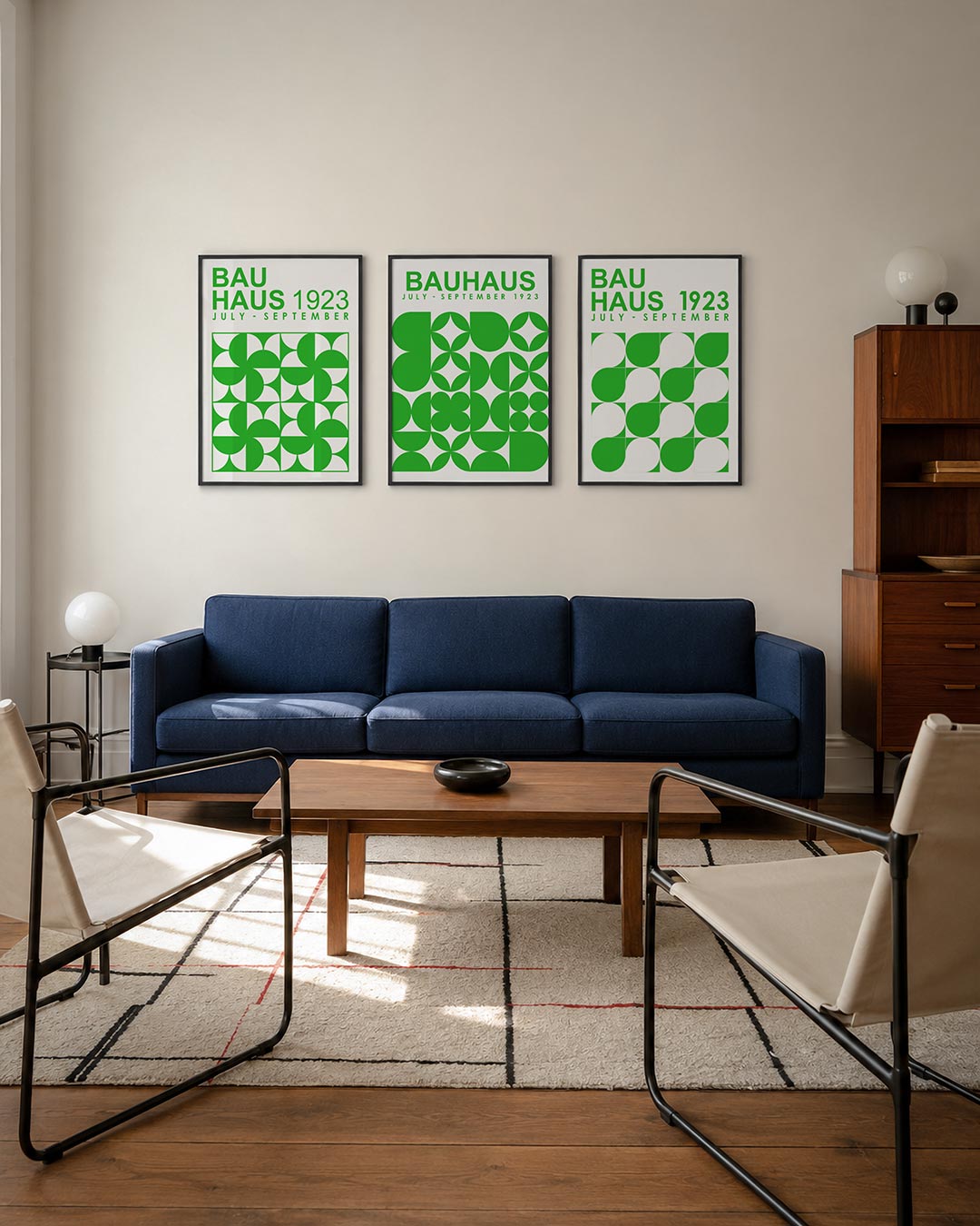 Groene vormenritme Posterset