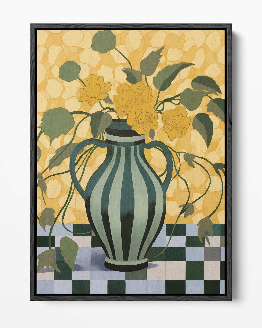 Gouden Bloemendroom Kunstwerk-canvas-dibond-plexiglas-wanddecoratie-WallArtistic